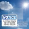 Signmission Electric Fence Do Not Climb Do Not Touch OSHA Notice Sign, Vinyl Decal, 14in W x 10in L, 2PK OS-2PACK-NS-D-1014-L-11622 - alternate 5